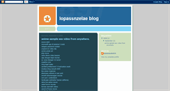 Desktop Screenshot of lopassnzelae.blogspot.com