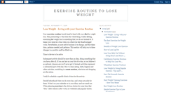 Desktop Screenshot of exerciseroutinetoloseweight.blogspot.com