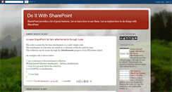 Desktop Screenshot of doitwithsharepoint.blogspot.com