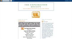 Desktop Screenshot of explorationsociety.blogspot.com