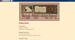 Desktop Screenshot of michellephilippidesignresume.blogspot.com