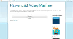 Desktop Screenshot of heavenpaid-moneymachine.blogspot.com