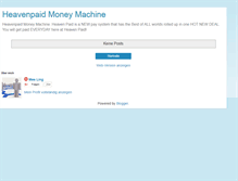 Tablet Screenshot of heavenpaid-moneymachine.blogspot.com
