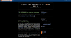 Desktop Screenshot of inquisitivesystems.blogspot.com