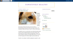 Desktop Screenshot of pawsitivelyhealthy.blogspot.com