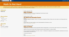 Desktop Screenshot of mathisnothard.blogspot.com