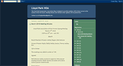 Desktop Screenshot of lloydparkhoa.blogspot.com