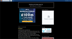 Desktop Screenshot of pedantology.blogspot.com