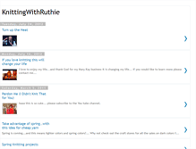 Tablet Screenshot of knittingwithruthie.blogspot.com