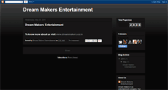 Desktop Screenshot of dreamakersentertainment.blogspot.com