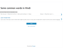 Tablet Screenshot of learnsimplehindi.blogspot.com