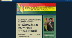 Desktop Screenshot of embajadadeboliviaensuecia.blogspot.com