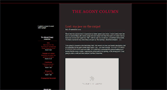 Desktop Screenshot of agony-column.blogspot.com