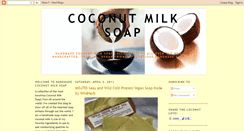 Desktop Screenshot of coconutmilksoap.blogspot.com