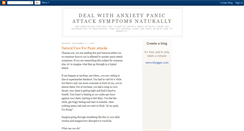 Desktop Screenshot of naturalwaytodealwithpanicattacks.blogspot.com