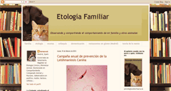 Desktop Screenshot of etologiafamiliar.blogspot.com