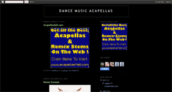 Desktop Screenshot of dancemusicacapellas.blogspot.com