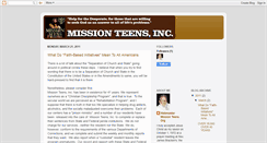 Desktop Screenshot of missionteensorg.blogspot.com