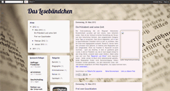 Desktop Screenshot of lesebaendchen.blogspot.com