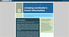 Desktop Screenshot of crossingcambodiatravelinformation.blogspot.com