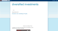 Desktop Screenshot of diversifiedinvestment.blogspot.com