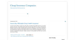 Desktop Screenshot of bestcheapinsurancequote.blogspot.com