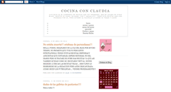 Desktop Screenshot of cocinaconclaudia.blogspot.com