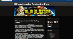 Desktop Screenshot of millionairecyclerduplicationplan.blogspot.com