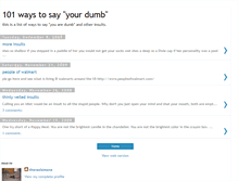 Tablet Screenshot of 101waystosayyourdumb.blogspot.com