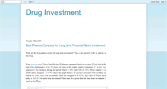 Desktop Screenshot of drug-investment.blogspot.com