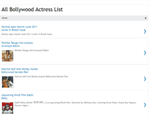 Tablet Screenshot of bollywoodactresslist.blogspot.com