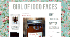 Desktop Screenshot of girlof1000faces.blogspot.com