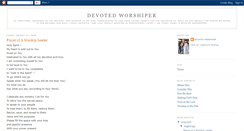 Desktop Screenshot of devotedworshiper.blogspot.com