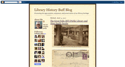 Desktop Screenshot of libraryhistorybuff.blogspot.com