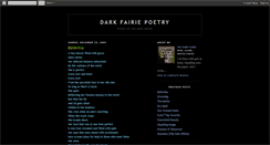 Desktop Screenshot of darkfairiepoetry.blogspot.com