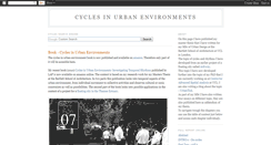 Desktop Screenshot of cyclesinurbanenvironments.blogspot.com