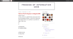 Desktop Screenshot of freedomofinformation2008.blogspot.com
