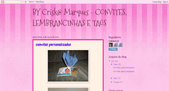 Desktop Screenshot of conviteslembrancinhasbycrismarques.blogspot.com