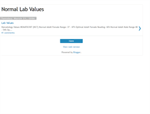 Tablet Screenshot of labvalues.blogspot.com