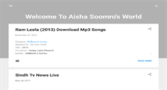 Desktop Screenshot of aishasoomro.blogspot.com