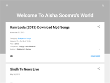 Tablet Screenshot of aishasoomro.blogspot.com