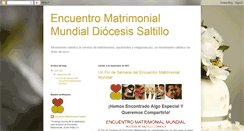 Desktop Screenshot of pre-encuentromatrimonialsaltillo.blogspot.com