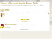 Tablet Screenshot of pre-encuentromatrimonialsaltillo.blogspot.com