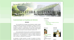 Desktop Screenshot of monografiaarquiteturasustentavel.blogspot.com