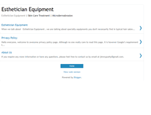 Tablet Screenshot of estheticianequipment.blogspot.com