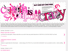 Tablet Screenshot of cristiniscouponcrazy.blogspot.com