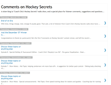 Tablet Screenshot of hockeysecretscomments.blogspot.com