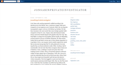 Desktop Screenshot of jonsabinprivateinvestigator.blogspot.com