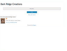 Tablet Screenshot of darkridgecreations.blogspot.com