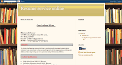 Desktop Screenshot of onlineresumeservice.blogspot.com